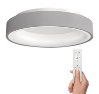 Solight LED stropní světlo kulaté Treviso, 48W, 2880lm, stmívatelné, dálkové ovládání, šedá