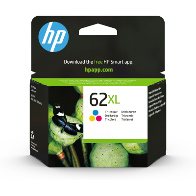 HP 62XL High Yield Tri-color Original Ink Cartridge (415 pages)