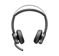 Poly Voyager Focus 2 bezdrátová náhlavní souprava, BT700 USB-A/USB-C adaptér, nabíjecí stojan, stereo