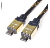 PREMIUMCORD Gold HDMI High Speed + Ethernet kabel (v1.4), opletený, zlacené konektory, 5m