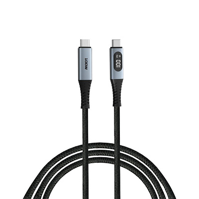 VERBATIM Kabel USB-C Sync & Charge, 100W, s displejem, 120cm