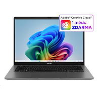 ASUS NTB Vivobook S14 (M3407GA-OLED016WZ), AI 7 445, 14" WUXGA, 32GB, 512GB SSD, Radeon, W11 Home, Matte Gray
