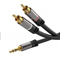 PREMIUMCORD kabel, Jack 3.5mm-2xCINCH M/M 3m