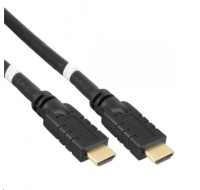 PREMIUMCORD Kabel HDMI High Speed with Ether.4K@60Hz, se zesilovačem,30m, 3x stínění, M/M, zlacené konektory