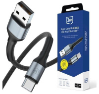 3mk kabel Hyper Cable N-SERIES A to C 1m 9V/2A 18W White / Black