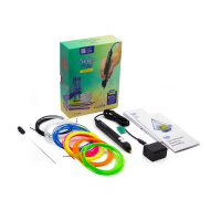 BAZAR - 3Doodler 3D pero FLOW + 8 PLA náplní a 3D šablona - Poškozený obal (Komplet)