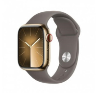 APPLE Watch Series 9 GPS + Cellular 45mm Gold Stainless Steel Case with Clay Sport Band - M/L