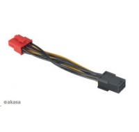 AKASA kabel  redukce napájení z 6pin PCIe na 8pin PCIe 2.0, 10cm