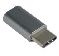 PREMIUMCORD Adaptér USB 3.1 C/male - USB 2.0 Micro-B/female, kovově šedý