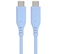 PREMIUMCORD Kabel USB-C na USB-C, 60W, 480Mbps, silikonový, modrý, 1,5m