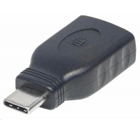 Manhattan USB adaptér, USB 3.1 Gen 1, USB-C Male na USB-A Female, 5 Gbps, černá