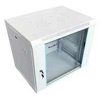 XtendLan 19" nástěnný rozvaděč 12U 600x600, nosnost 60 kg, skleněné dveře, rozložený, šedý