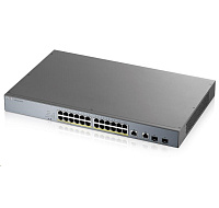 Zyxel GS1350-26HP 26 Port smart managed CCTV PoE switch, long range, 375W, 24x GbE, 2x combo RJ45/SFP - poškozený obal