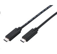 C-TECH kabel USB 3.2, Type-C (CM/CM), PD 100W, 20Gbps, 2m, černý