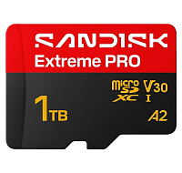 SanDisk micro SDXC Extreme PRO 1TB UHS-I U3 (250R/170W MB/s, UHS-I U3 V30) + adaptér