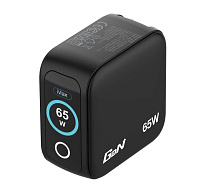 VERBATIM Mini GaN Nabíječka s displejem 65W, 2xUSB-C, 1xUSB-A, černá