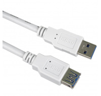 PremiumCord Prodlužovací kabel USB 3.0 Super-speed 5Gbps A-A, MF, 9pin, 5m, bílá