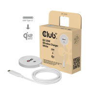 Club3D Bezdrátová nabíječka, 1x Qi2 25W, MagSafe, Qi certifikováno, bílá