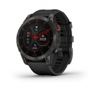 Garmin epix Sapphire, Titan Black/ Black Silicone Band