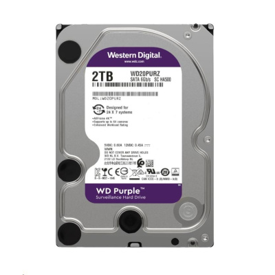 BAZAR - WD PURPLE WD23PURZ 2TB, SATA III 3.5", 64MB, 175MB/s, Low Noise, CMR