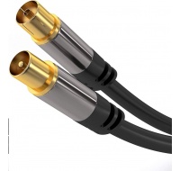 PREMIUMCORD propojovací kabel, anténní, M/F 75Ohm (135dB) 4x stíněný 5m