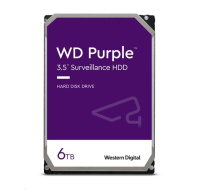 WD PURPLE WD64PURZ 6TB, SATA III 3.5", 256MB, 175MB/s, Low Noise, CMR