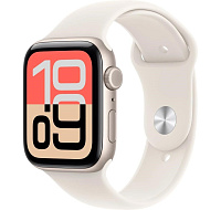 Apple Watch SE 3 GPS + Cellular 44mm Starlight Aluminium Case with Starlight Sport Band - M/L