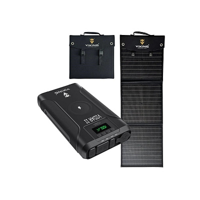 Set powerbanka Viking VIDAR II a solární panel Viking L60 PD