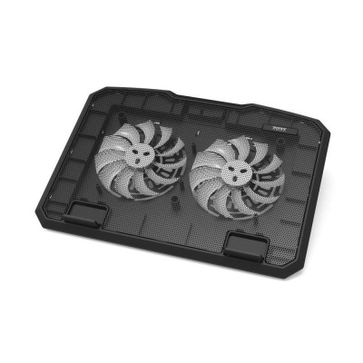 PORT chladící stojan na notebook COOLER PRO, 2x USB, černá