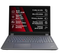 BAZAR - LENOVO NTB ThinkPad/Workstation P16 G2 - i7-14700HX ,16"OLED Touch,32GB,1TBSSD,RTX 3500 Ada 12GB,W11P - rozbalen