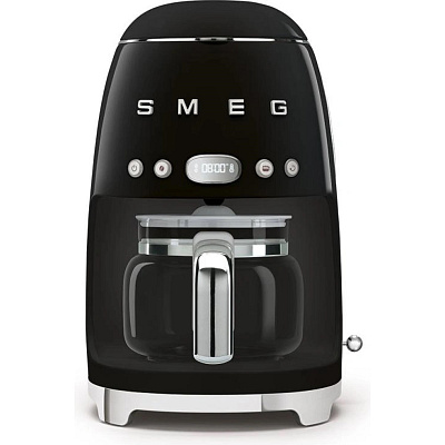 Smeg Retro Style DCF02BLEU překapávač kávy černý, 10 šálků, 1,25 l, automatický start, keep warm