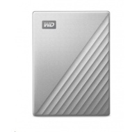 WD My Passport Ultra 4TB, Externí HDD, USB-C 3.0, stříbrná