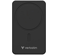 VERBATIM Powerbanka Charge 'n' Go Essentials, Magnetická, 5000 mAh, USB-C, Černá