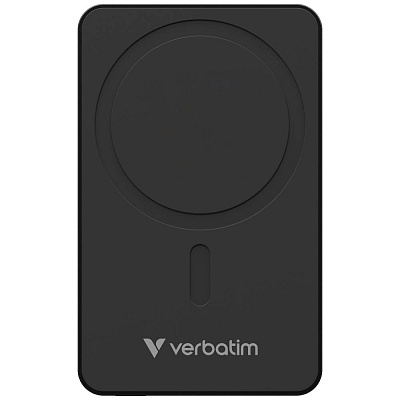 VERBATIM Powerbanka Charge 'n' Go Essentials, Magnetická, 5000 mAh, USB-C, Černá