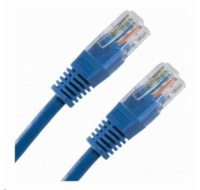 XtendLan patch kabel Cat5E, UTP - 0,5m, modrý (prodej po 10 ks)