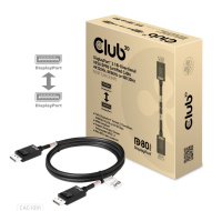 Club3D Kabel DisplayPort 2.1 na DisplayPort 2.1 4K120Hz/8K60Hz HDR (M/M), 1.2m, černá