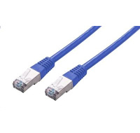 C-TECH kabel patchcord Cat5e, FTP, modrý, 2m