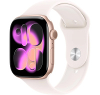 Apple Watch Series 11 GPS + Cellular 46mm Rose Gold Aluminium Case with Light Blush Sport Band - M/L