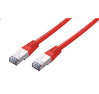 C-TECH kabel patchcord Cat5e, FTP, červený, 0,25m