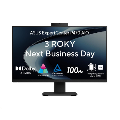 ASUS PC AiO ExpertCenter P4 (P470VAK-BPE048X), i7-13620H, 27" FHD, 32GB, 1TB SSD, UHD, W11 Pro, Black