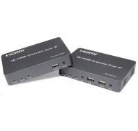 PREMIUMCORD HDMI extender s USB na 150m over IP, bez zpoždění