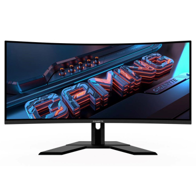 GIGABYTE LCD - 34" Gaming monitor G34WQCP, Prohnutý VA1500R, 3440x1440 WQHD, 180Hz, 4000:1, 350cd/m2, 1ms, 2xHDMI, 1xDP