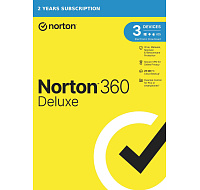 NORTON 360 DELUXE 25GB +VPN 1 uživatel pro 3 zařízení na 2 roky ESD 1+1 (50%)