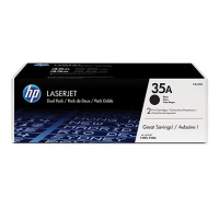 HP 35A Black 2-pack LJ Toner Cart, CB435AD (1,500 / 1,500 pages)