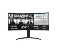LG MT VA LED 34" 34WR55QK - VA panel, 3440x1440, 2xHDMI, DP, USB-C, USB 3.0, zakriven, nast vyska