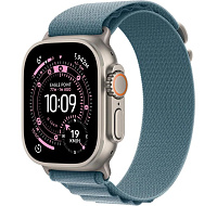 Apple Watch Ultra 3 GPS + Cellular 49mm Natural Titanium Case with Light Blue Alpine Loop - Medium