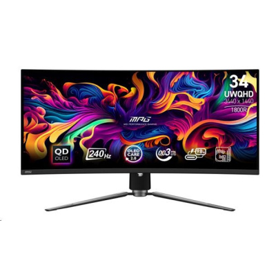 MSI LCD MPG 341CQPX QD-OLED, 34.18", 3440x1440, QD-OLED, 0,03ms, VESA 100x100, Black