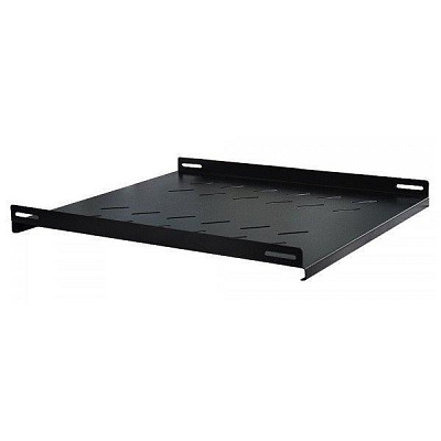 XtendLan 19" police s perforací pro rozvaděče ECO 1U/550mm, nosnost 50kg, černá