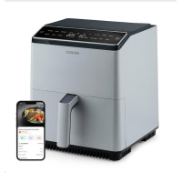BAZAR - Cosori Dual Blaze 6.4L SMART horkovzdušná fritéza + 5x špíz a gril. rošt, grey - Poškozený kus