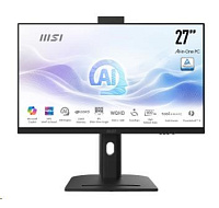 MSI PC AiO Modern AM273QP AI 1UMG-424XEU, Ultra 7 155H, 27" WQHD, Anti-Glare, 16GB, 1TB SSD, N/A, No OS, Black